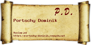 Portschy Dominik névjegykártya